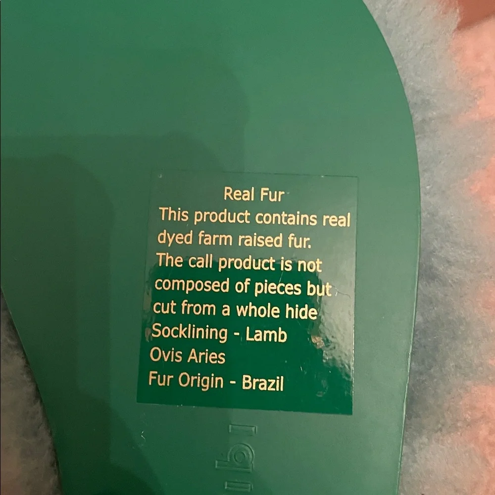 Real Fur Flip Flops - Picture 3 of 3